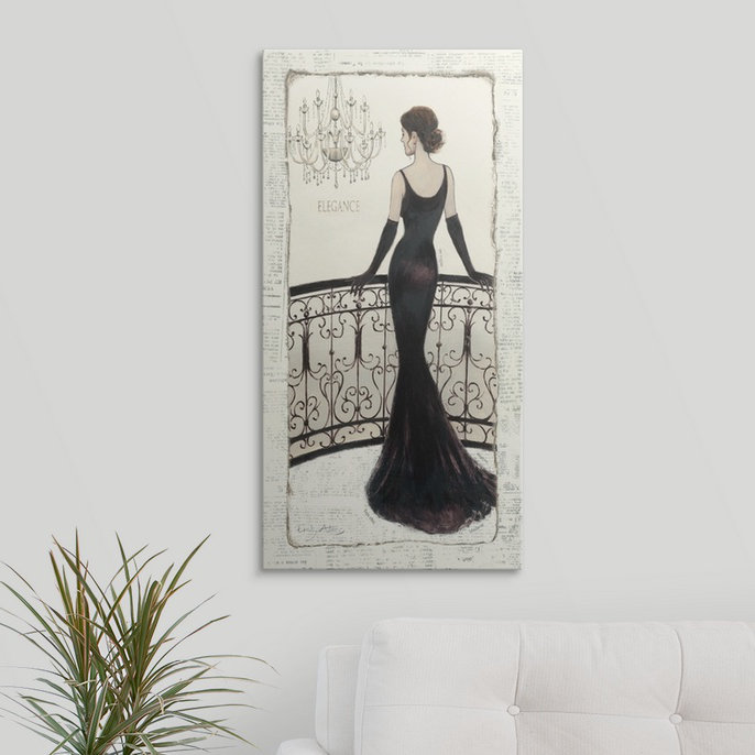 Impression sur toile Endicott «La Belle Noir» par Emily Adams, H 38 po x l 23 po x P 1 po, Cadre noir