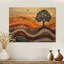 Bouleau d'automne avec racines de sérénité IV - Décoration murale en bois d'arbre - sur bois de pin naturel-1838079932