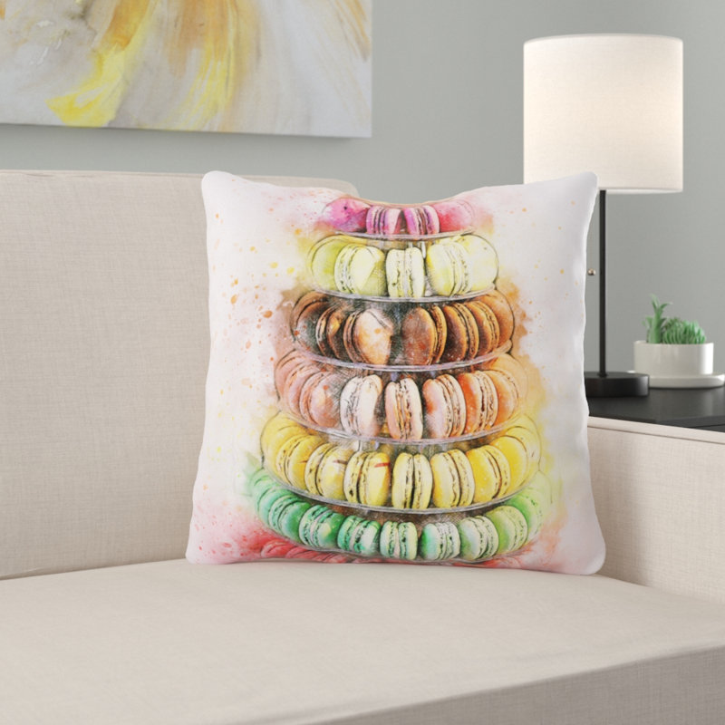 Babylon Cake Throw Pillow, Microsuede, Indoor