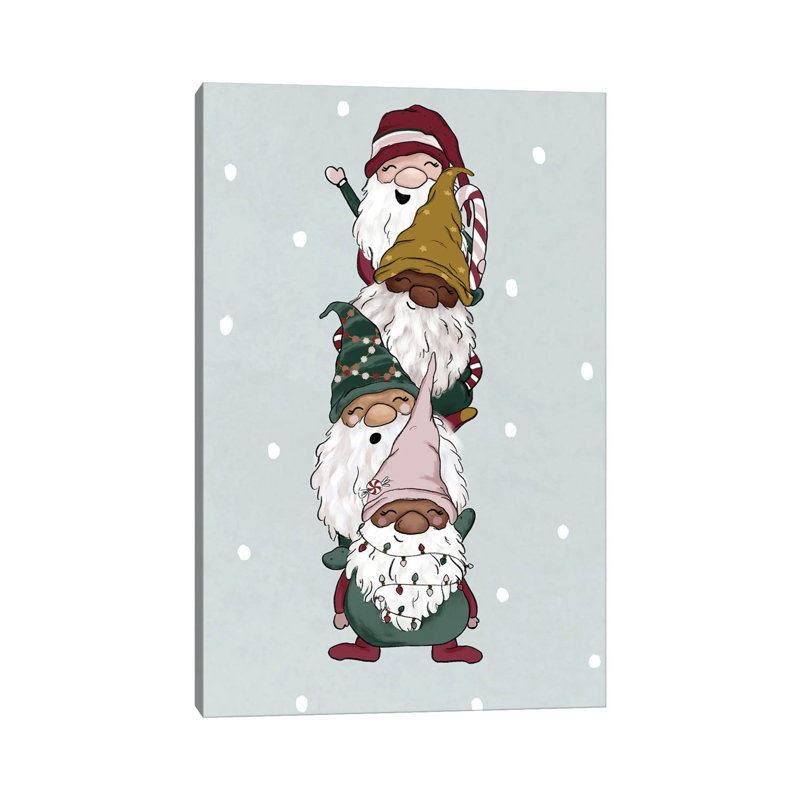 Christmas Gnomes by Katie Bryant - Wrapped Canvas Gallery-Wrapped Canvas Giclée, 101.6 cm H x 66.04 cm W x 3.175 cm D