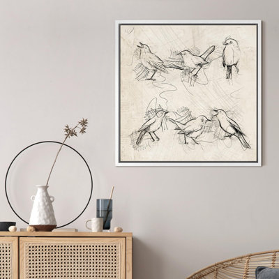 Bird " Vibrant Bird Flock " Print