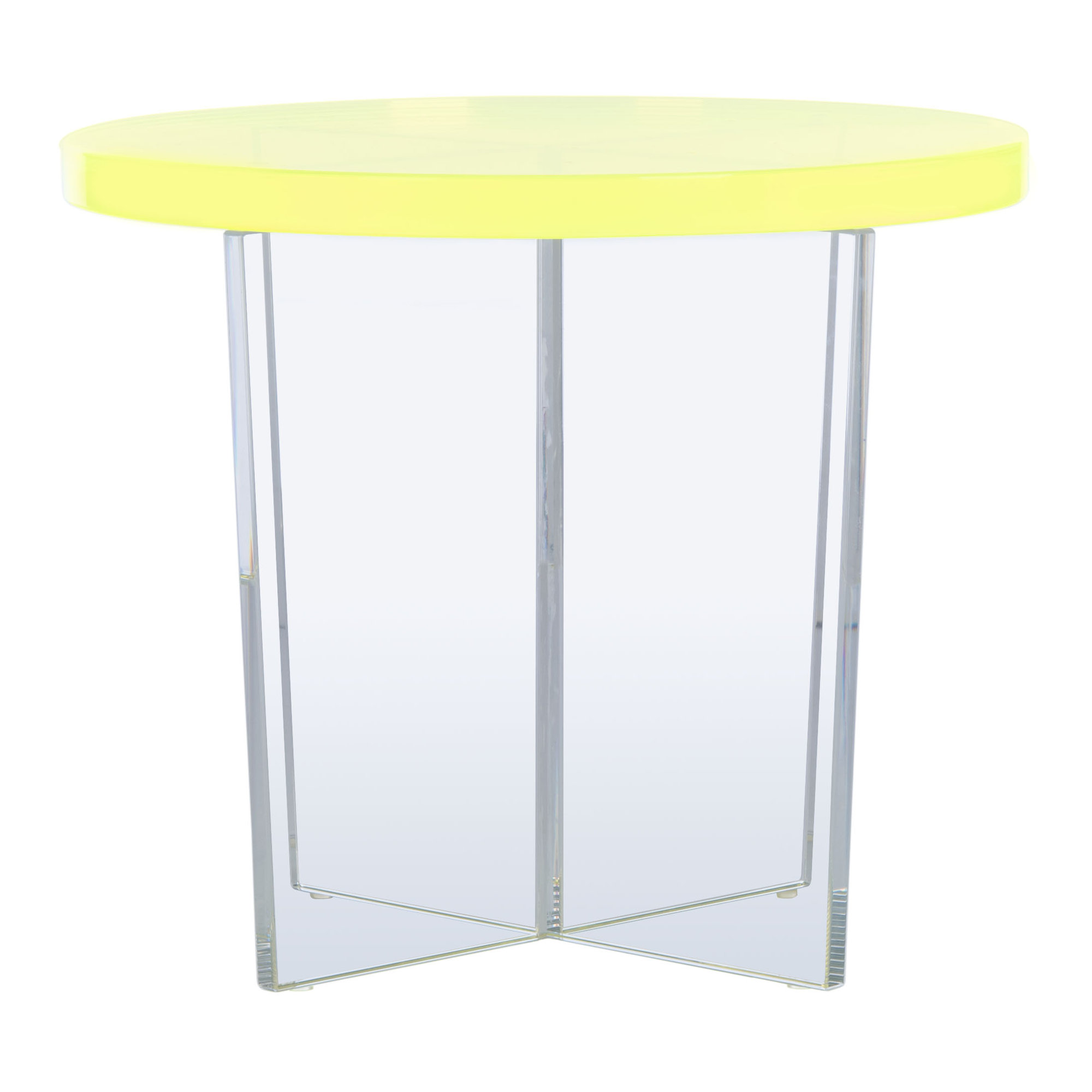 Edwards End Table, Neon Yellow