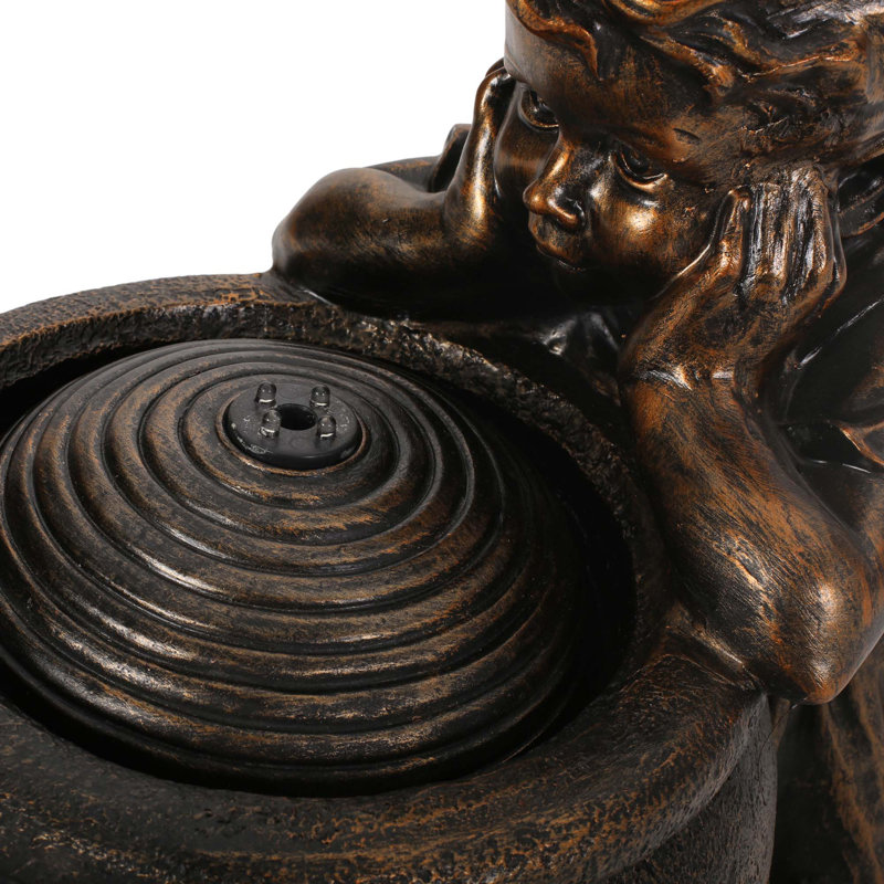 Fontaine de sol d'extérieur résistante aux intempéries avec lumière Esperanza