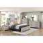 Mobilier de chambre à coucher contemporain à 5 tiroirs avec finition gris moderne