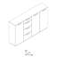Semplice 199cm W 4 - Drawer Chest of Drawers