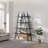 Sailboat-Inspired Bookshelf, 70.87 inch Industrial 4-Tier Open Storage Shelf with Drawer, Wooden & Metal Freestanding Bookcase, Sturdy Display Rack for Living Room, Office & Home Decoration.-1130076225