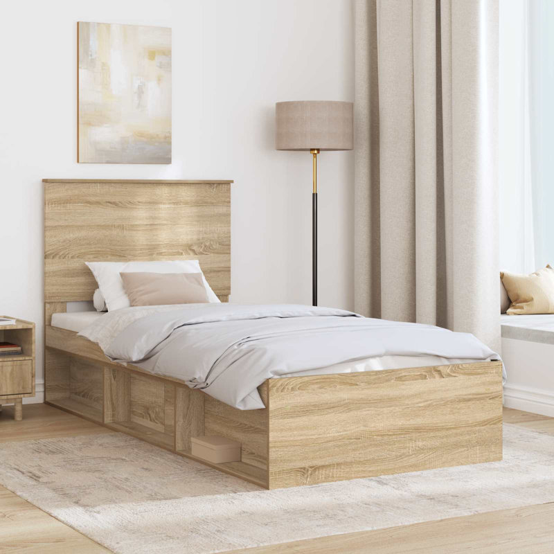 Solid Wood Bed, Sonoma, Single (3')