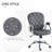 Vinsetto Velvet Home Office Chair,Button Tufted Desk Chair with Padded Armrests,Adjustable Height and Swivel Wheels,Dark Gray-353648600