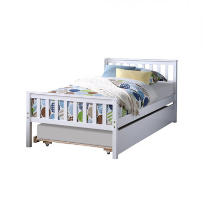 Lit plateforme simple en bois massif