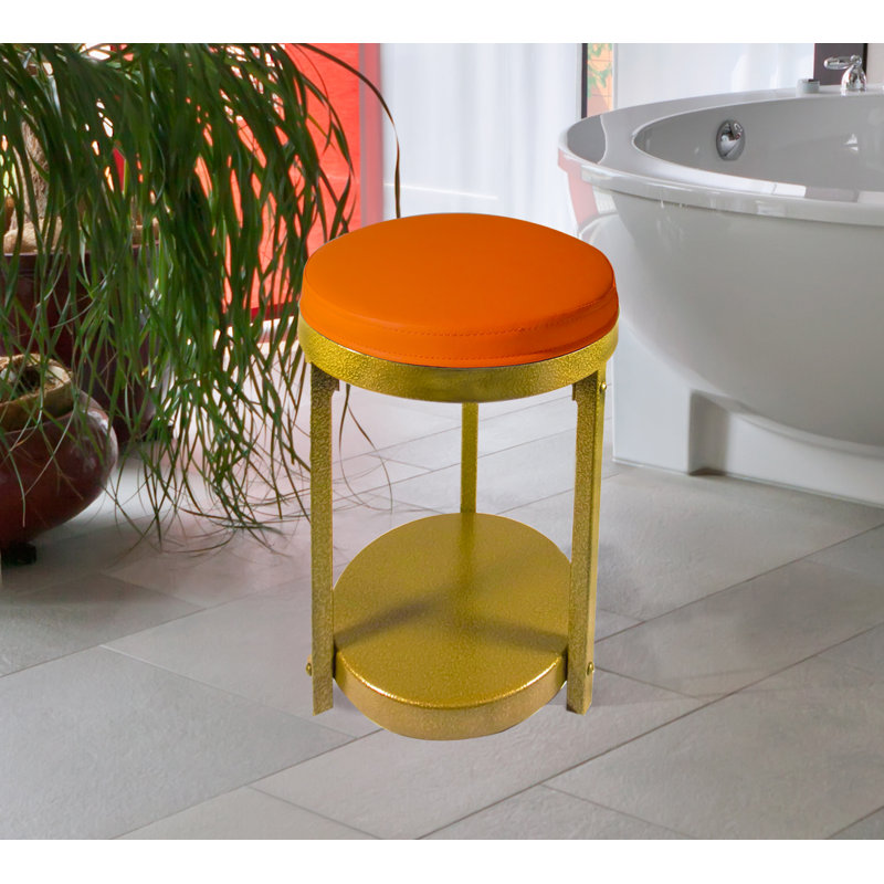 Tabouret de coiffeuse Mariko, Orange / Jaune