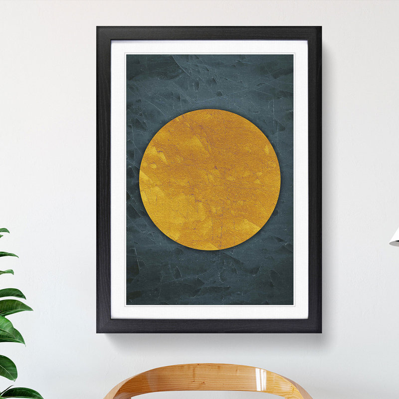 The Sun A1 - Picture Frame Graphic Art, 65cm H x 48cm W x 2cm D, Black