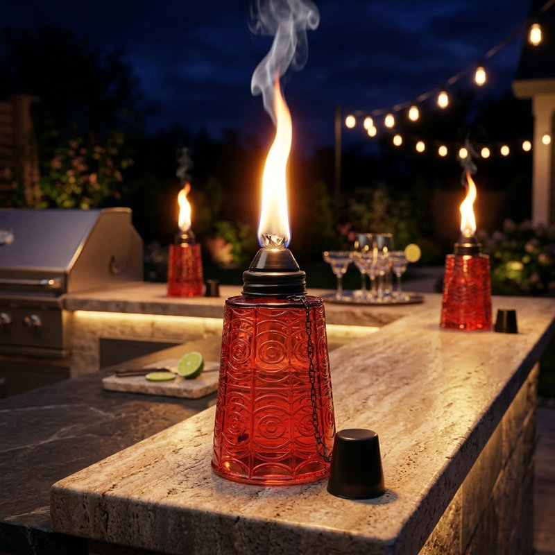 Torches Tiki Citronella, Rouge