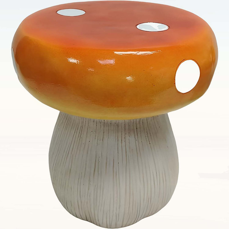 Table de bout Mushroom Model Statue, Orange
