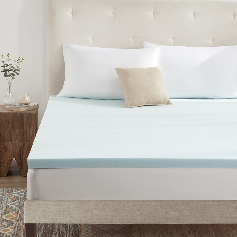 Bourland Alwyn Home Gel Memory Foam Mattress Topper, Queen, 2"
