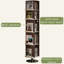 Bibliothèque rotative en bois massif Nut-Brown