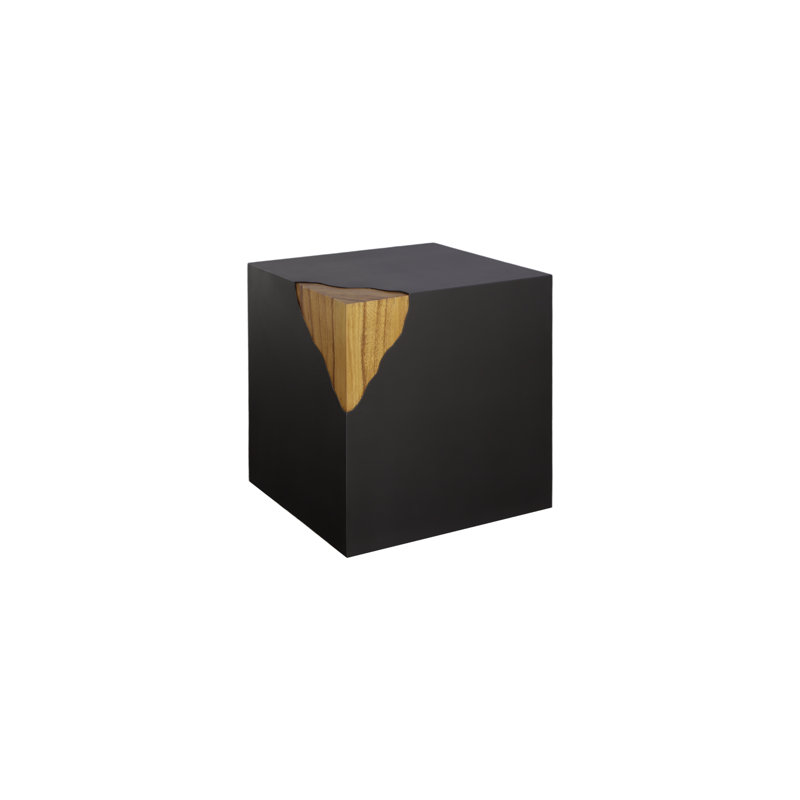 Table d'appoint en coin, naturel, fer
