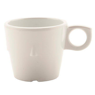 Tasse à café / thé conique empilable en mélamine GET, 7,5 onces (ensemble de 12)