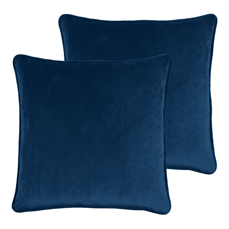Velvet Reversible Throw Pillow, 24" x 24", Navy