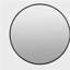 24" large round black round mirror