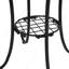 Table d'appoint de patio avec tablette, bleu + noir