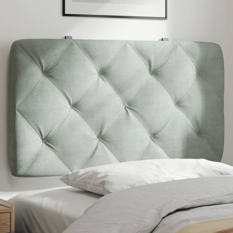 Frechette Headboard, 48cm H x 102cm W x 6cm D, Light Grey