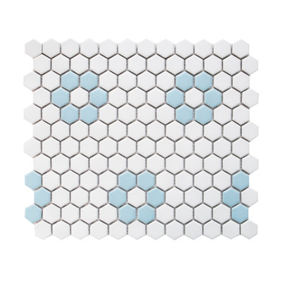Value Series 1“ x 1" Porcelain Honeycomb Mosaic Wall & Floor Tile