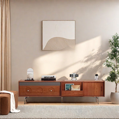 Retro style solid wood TV cabinet