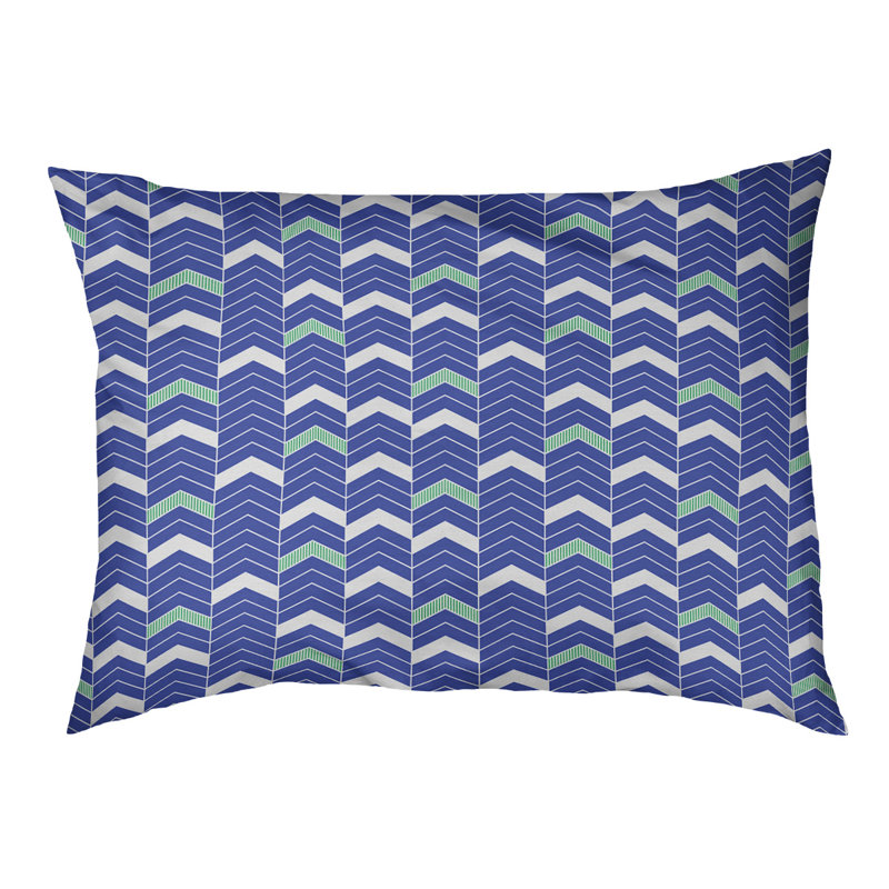 Coussin d'extérieur pour chien Chelan, Bleu / vert, Moyen (l 40 po x P 6,5 po x H 30 po)