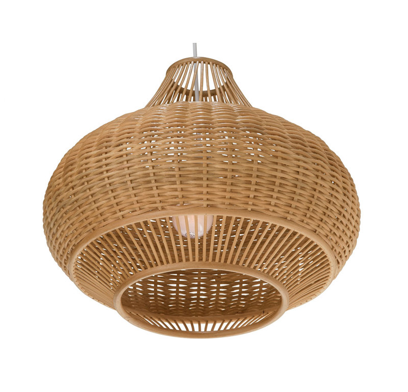 Hatsu 1 - Light Satin Teardrop Pendant, Natural Brown
