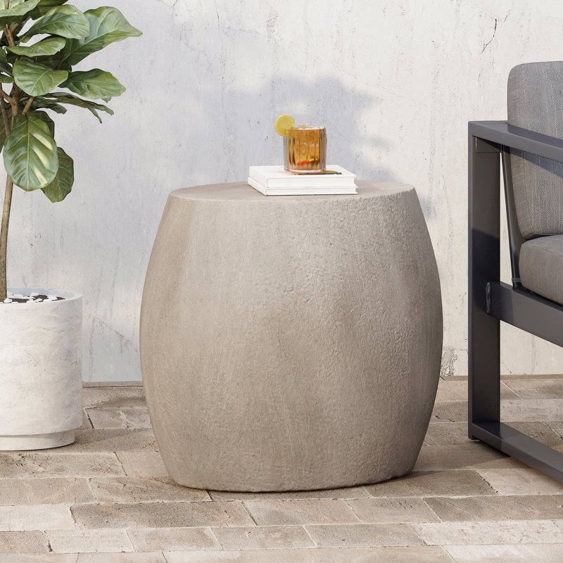 Outdoor Lightweight Concrete Side Table