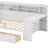 Wooden Daybed With Storage Shelves,Two Storage Drawers And Study Desk-1495720849