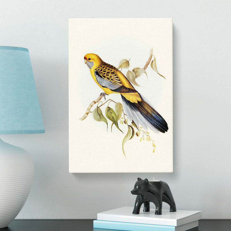Yellow-Rumped Parakeets by Elizabeth Gould - Wrapped Canvas, 60cm H x 40cm W x 3cm D