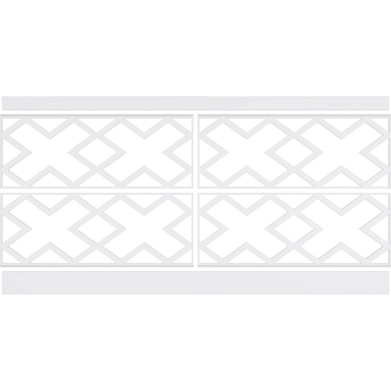H 94.5'' W x 0.625'' D Plastic Wainscot Paneling Kit, 44" H x 94.5" W x 0.625" D