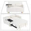 Canapé-lit convertible 2 places avec ports USB et table d'appoint intégrée Corduroy-188954363