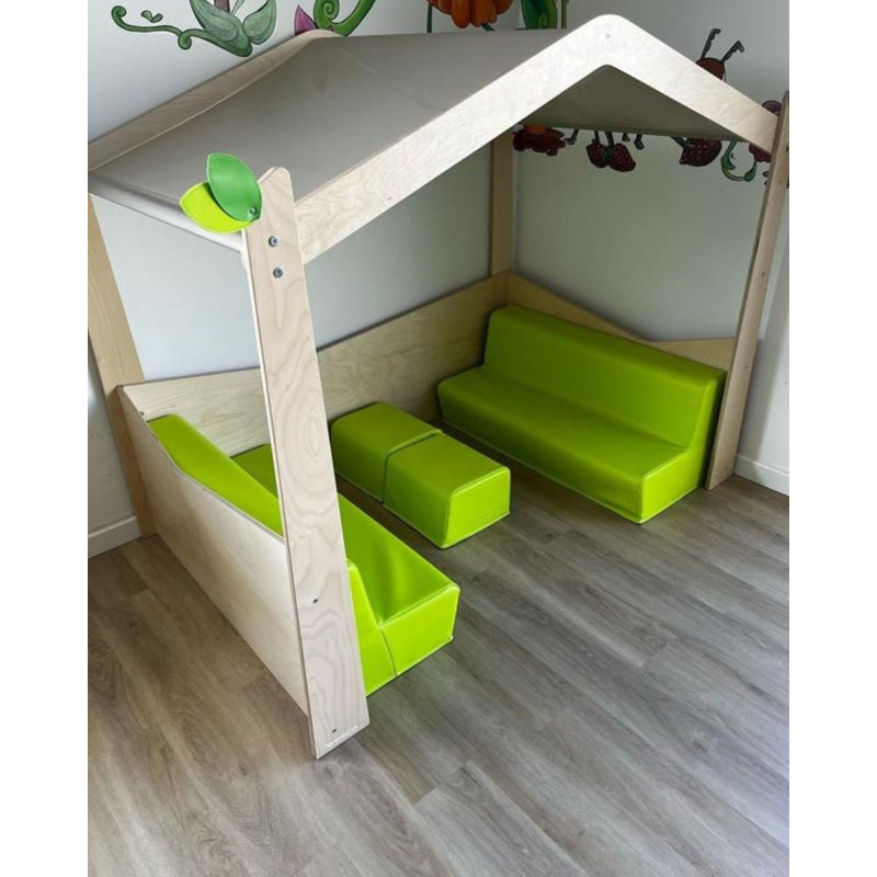 2 Seater Bench Basic -Seat Height: 6", Green