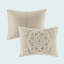 Mini ensemble de couvre-lit touffeté en coton touffeté à médaillon taupe