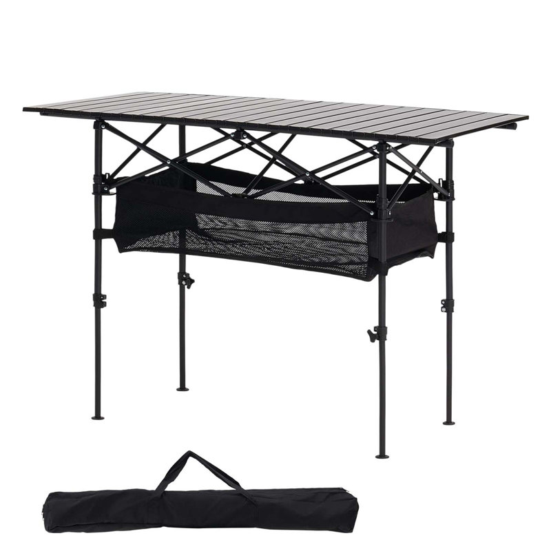 Table de camping pliante en aluminium