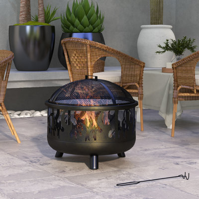 Gladys Round Iron Charcoal Fire Pit