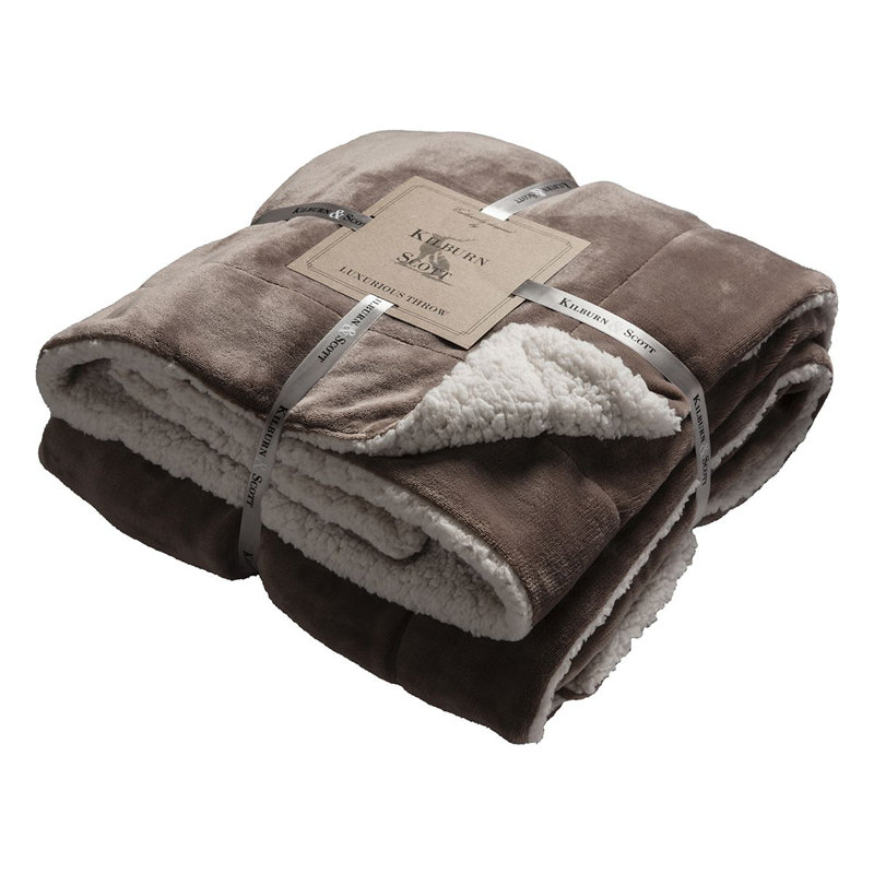Plain Weave / Muslin Throw Blanket, Taupe