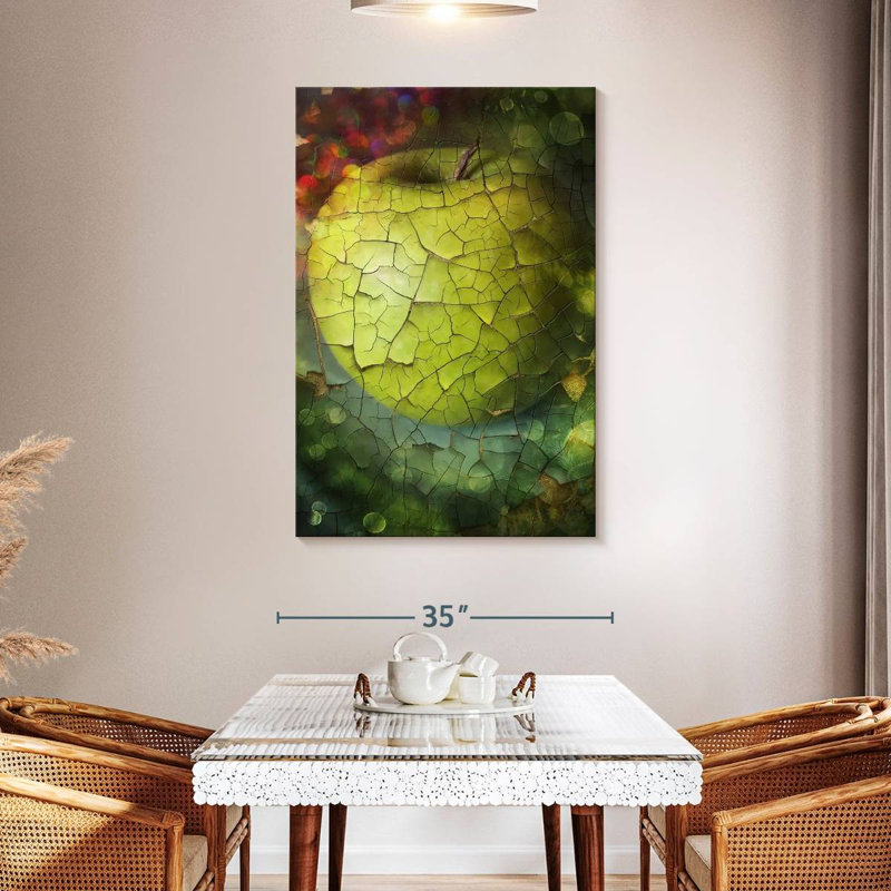 Yarlin Fragmented Green Apple, 48" H x 32" W