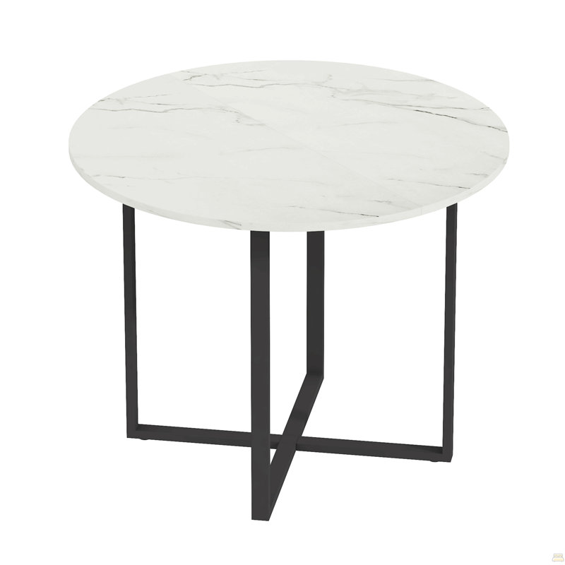 Table de salle à manger en bois, White/Black