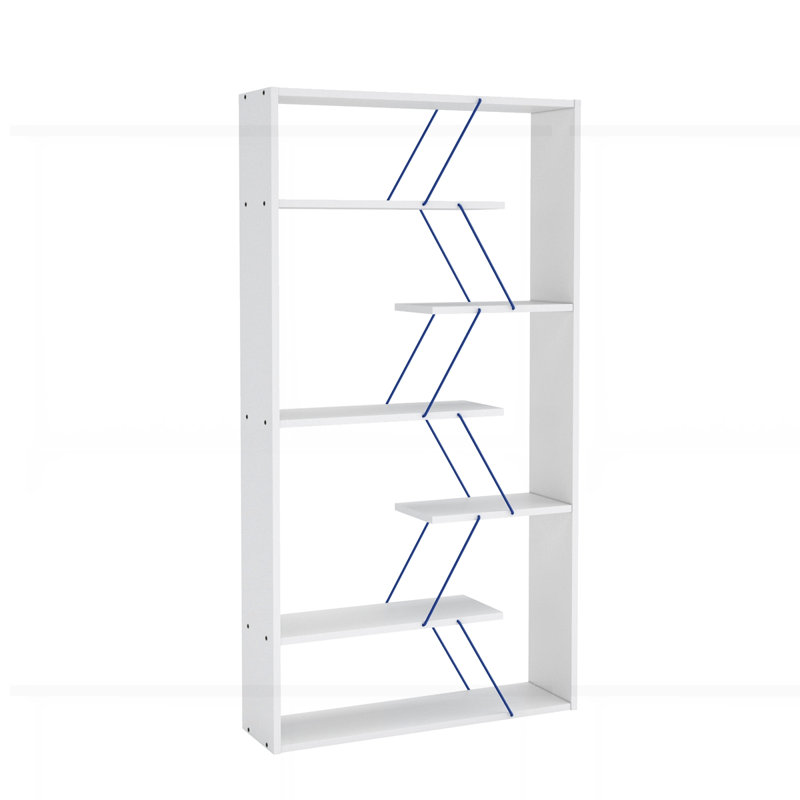 Bibliothèque en bois à 6 tablettes