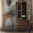 Black+Brown Solid Wood+Iron+Glass Display Cases-120279270