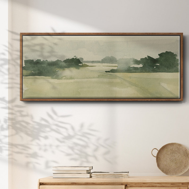 Watercolor Pasture I - Toile encadrée, H 12 po x l 30 po