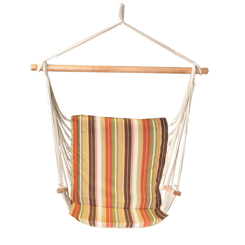 Chaise hamac en tissu Godfrey, Beige / Brun
