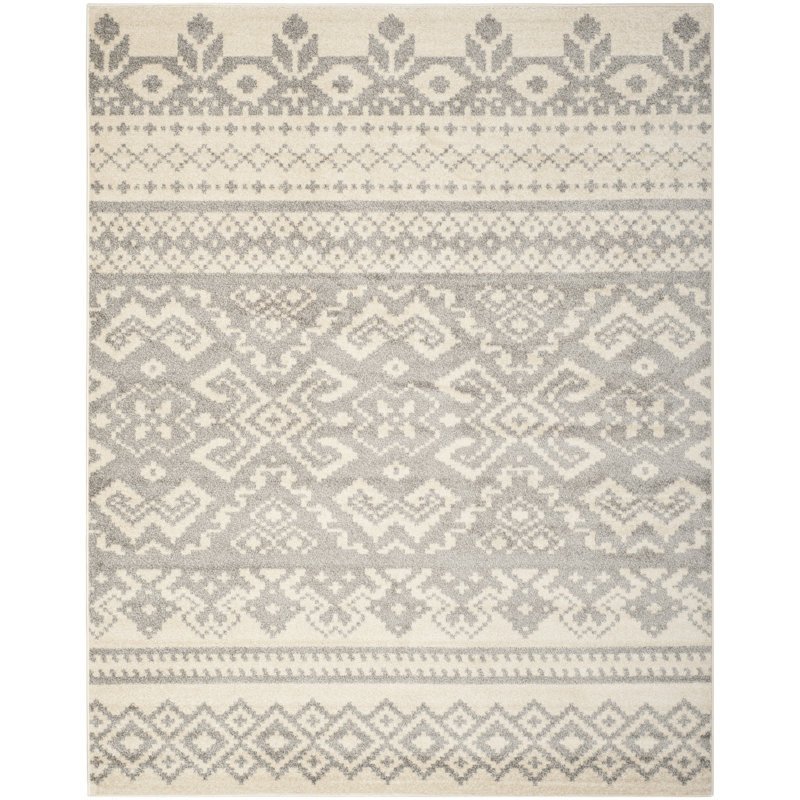 Tapis beige et argent de style sud-ouest Wynn, Rectangle 2 pi 6 po x 4 pi