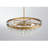 Raicho 4 - Light 18" Brushed Brass Crystal Tiered Chandelier