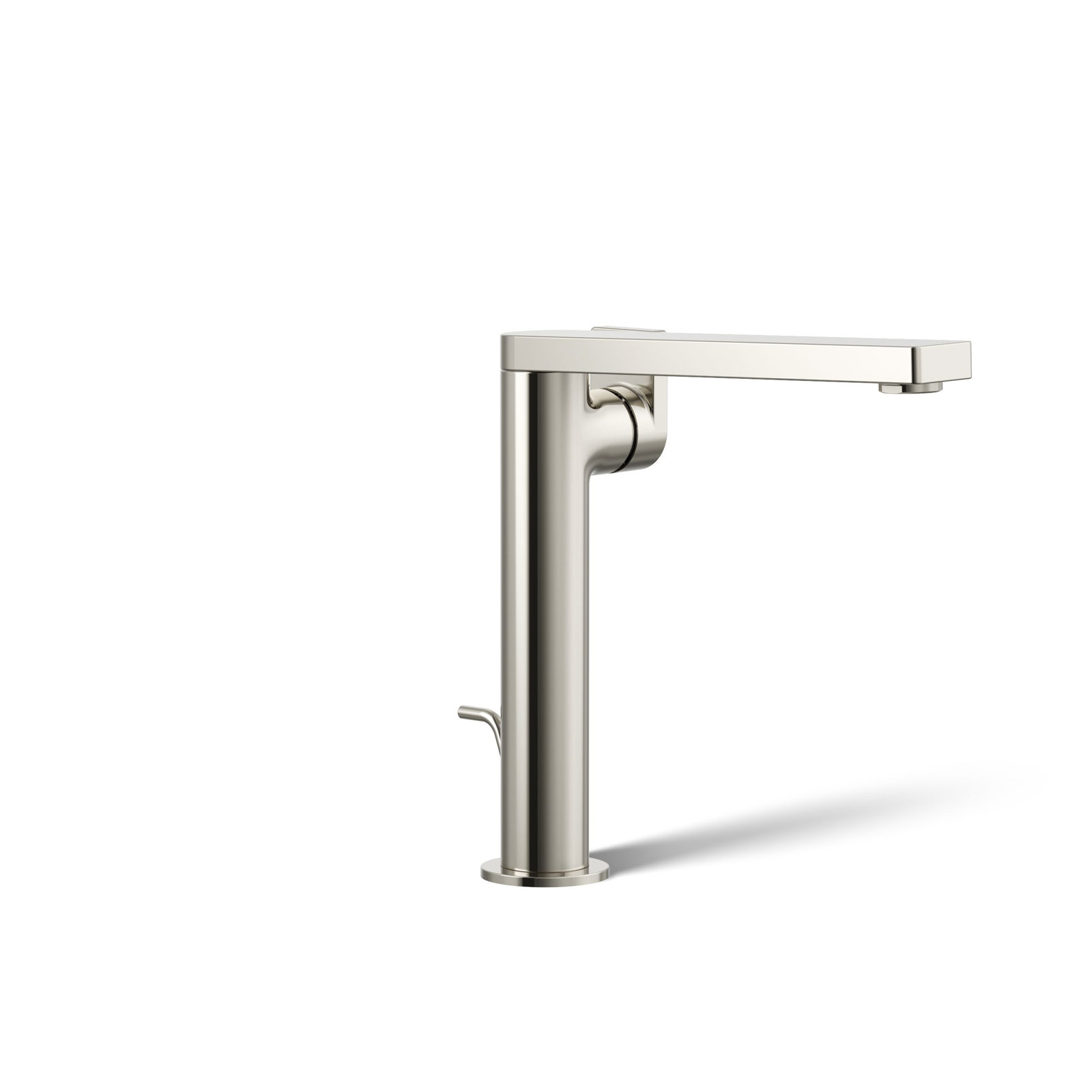 Composed Single Hole Bathroom Faucet with Drain Assembly, Vibrant Polished Nickel