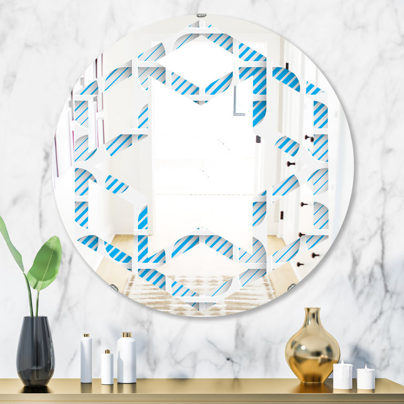 Miroir mural éclectique 3D, H 23,6 po x l 23,6 po