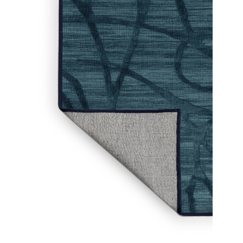 Tapis abstrait gris lavable à la machine, Rond 4 pi